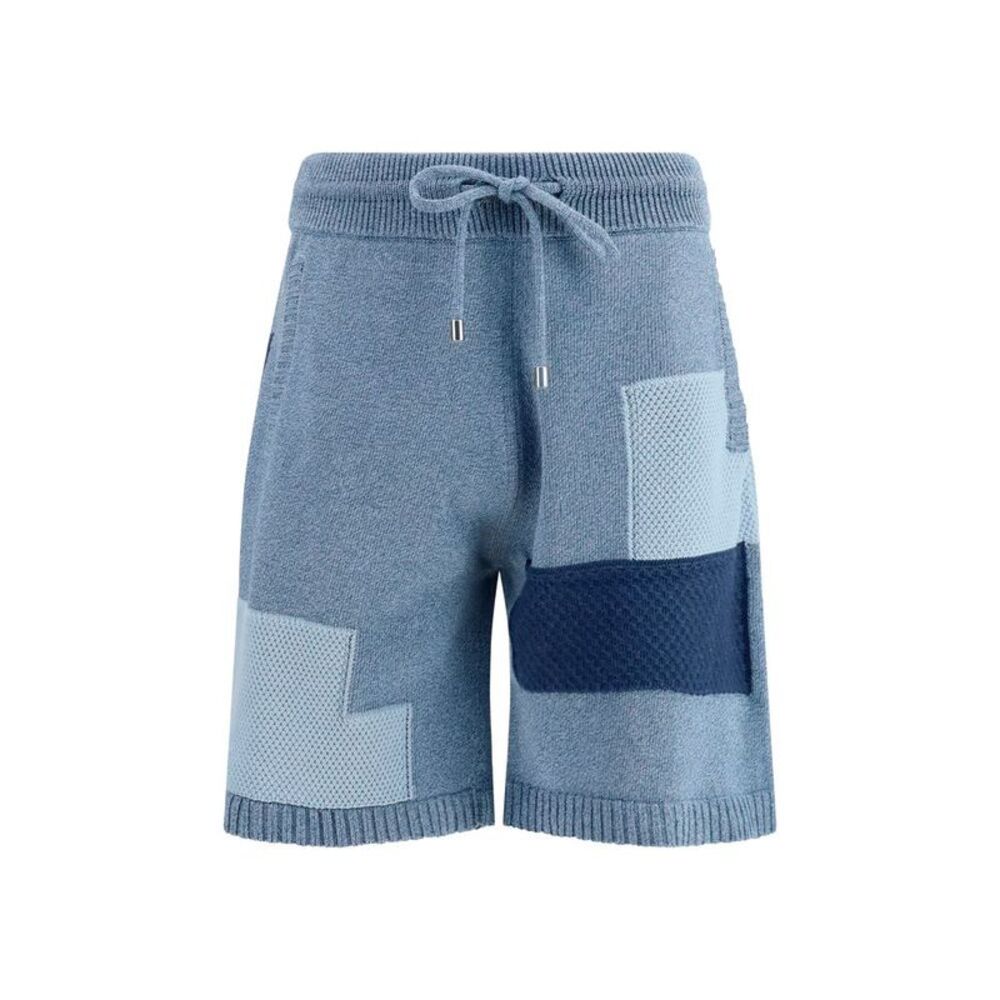 Laneus Blue Cotton Bermuda Men's Shorts